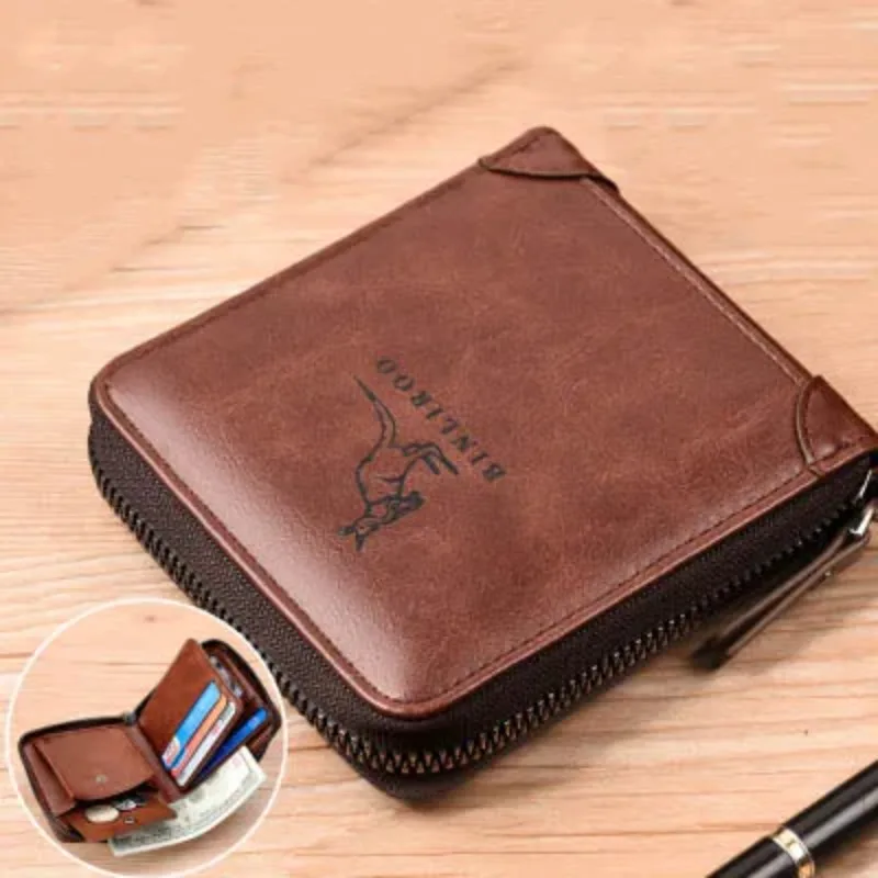 Cartera de cuero con RFID para hombre – Tarjetero y monedero de lujo - imagen 2
