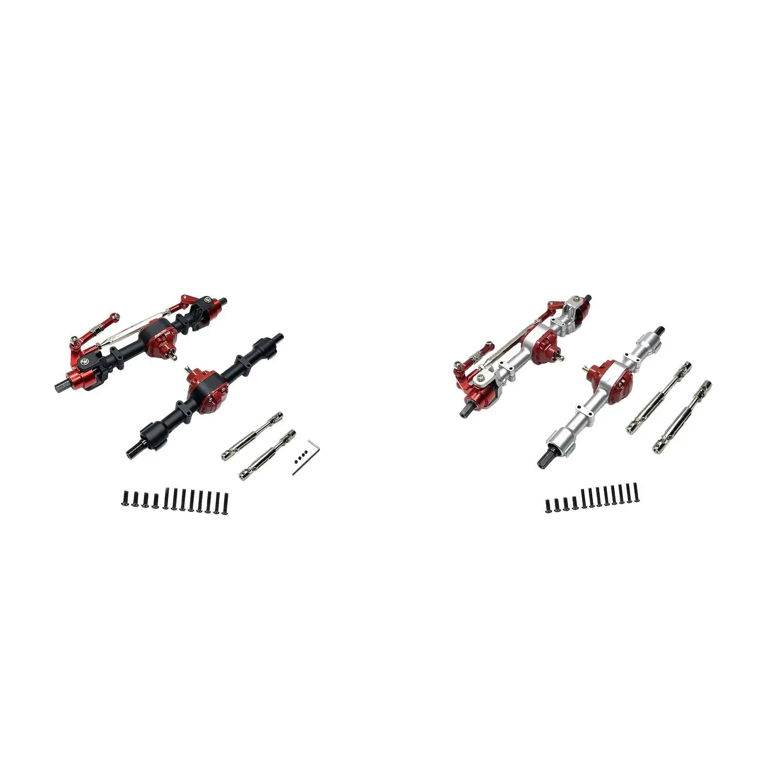 RC Front Rear Axle Housing with Drive Shaft Replacement RC Metal Axle RC Car Part for LC79 MN82 MN78 1/12 RC Car Modification