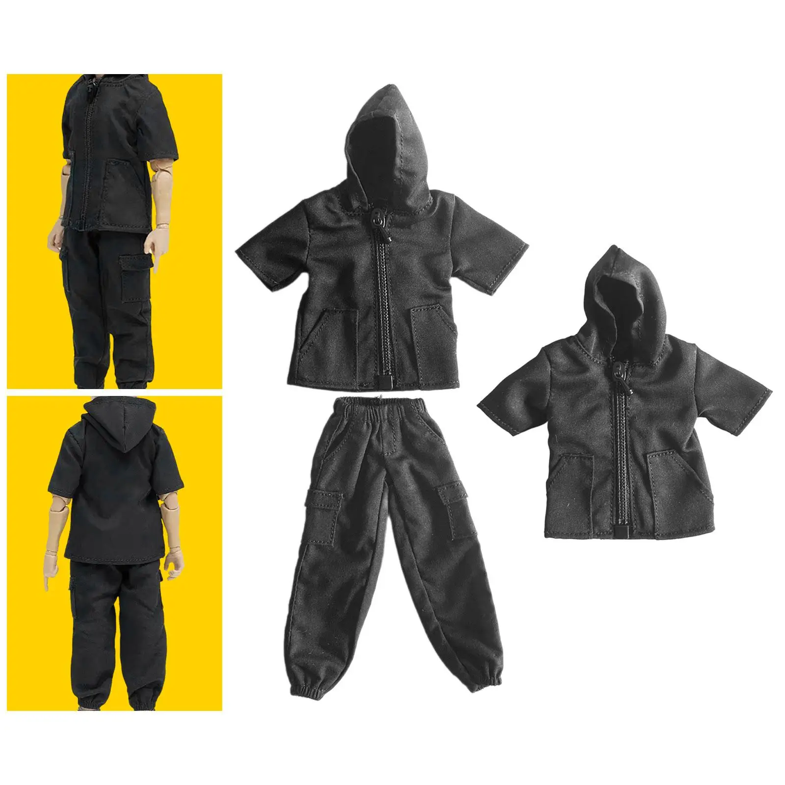 1:12 Scale Action Figure Fashion Clothes Outfits Fashion Workout Gym Sweatshirt Sportswear for 6'' Action Figures Accessories