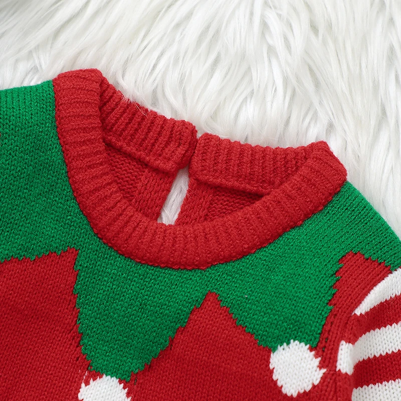 Pelele bebé navideño Papá Noel rojo y verde - imagen 2