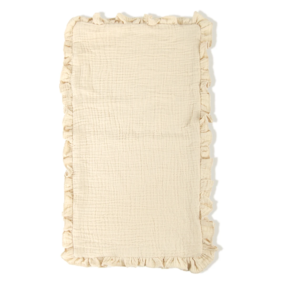 Paños para eructar para bebé, trapos para eructar de algodón con borde con borlas para recién nacido, Baberos de algodón suaves y cómodos para bebé/juego de paños para eructar - imagen 5