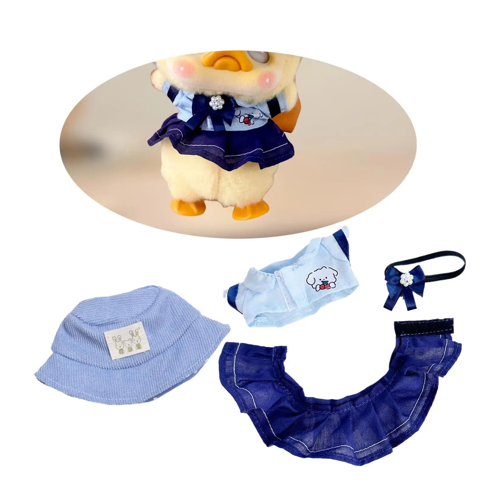 4Pcs 6 inch Doll Clothes Suit Hands on Doll Accessories Clothing for Kids Detachable Doll Shirt Skirt Outifits Dress up Costumes