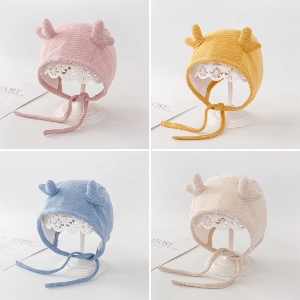 Gorro de bebé de diseño Adorable a la moda infantil, gorros de estilo lindo, gorros para recién nacidos, protección para los oídos, accesorios para niños, temporada de otoño - imagen 2