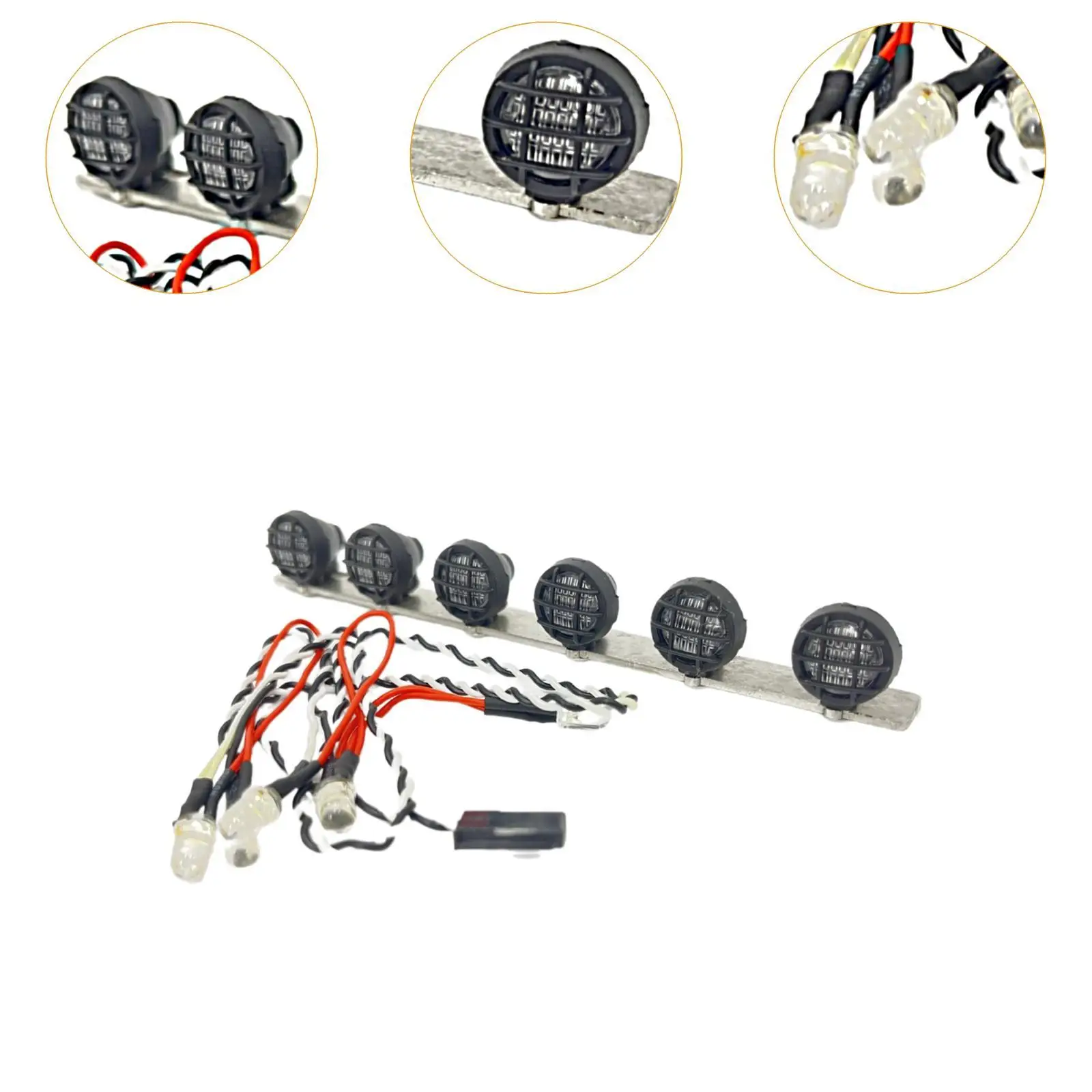 RC Car Roof Light Remote Control Car Accessory Easy to Install DIY Upgrade Roof