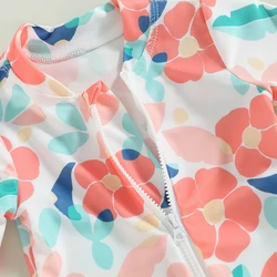 Bañador manga larga floral con diadema para niña – Verano