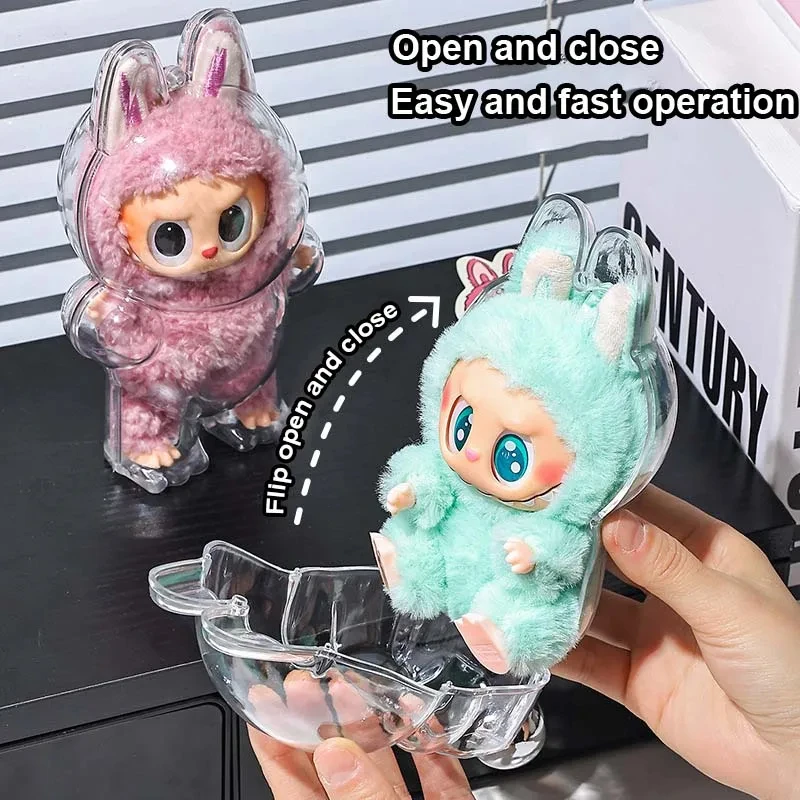 Caja de almacenamiento, funda protectora para LABUBU, cubierta protectora V1 V2 V3 V4, muñeca colgante, estuche antipolvo para muñecos de peluche, bolsa de exhibición, Juguetes - imagen 2