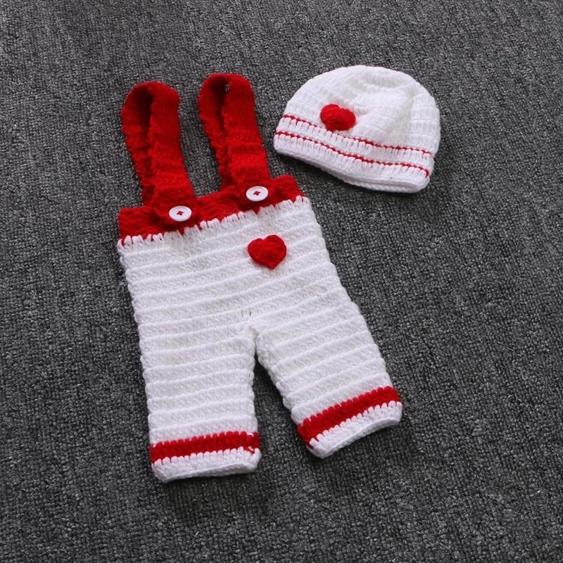 M76C Propiedades fotografía para niños Hat Girls Boys Grochet Crochet Knit Traje vestuario - imagen 5