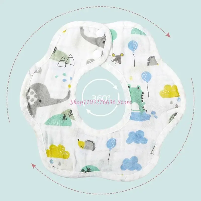 Babero infantil giratorio 360° de tela suave - imagen 4