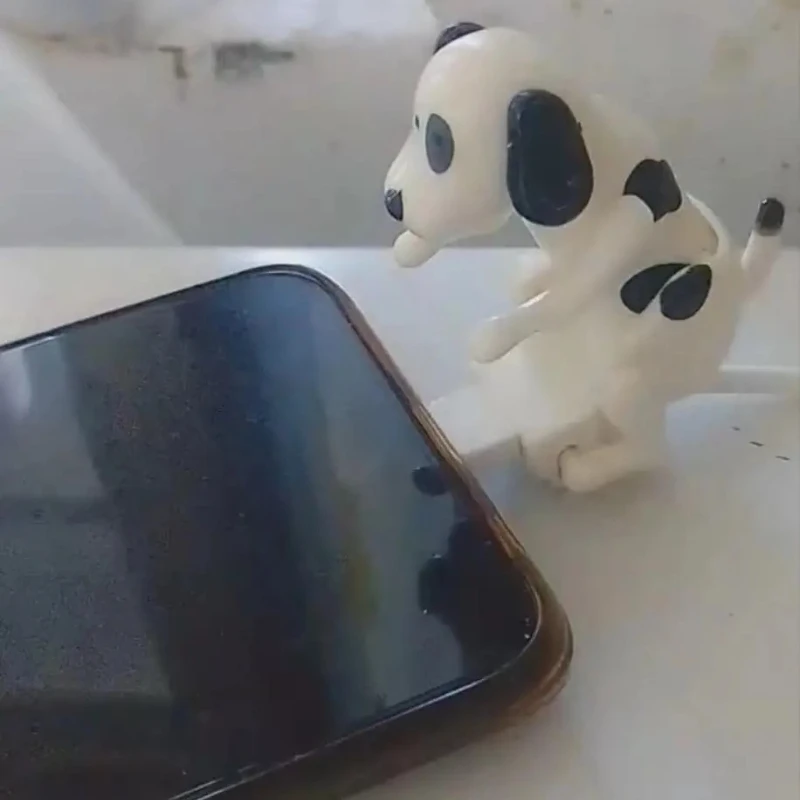 Juguete divertido perro jorobando Cable de cargador rápido línea de carga lindo teléfono Cable de fecha de alimentación de carga rápida para adultos 18+