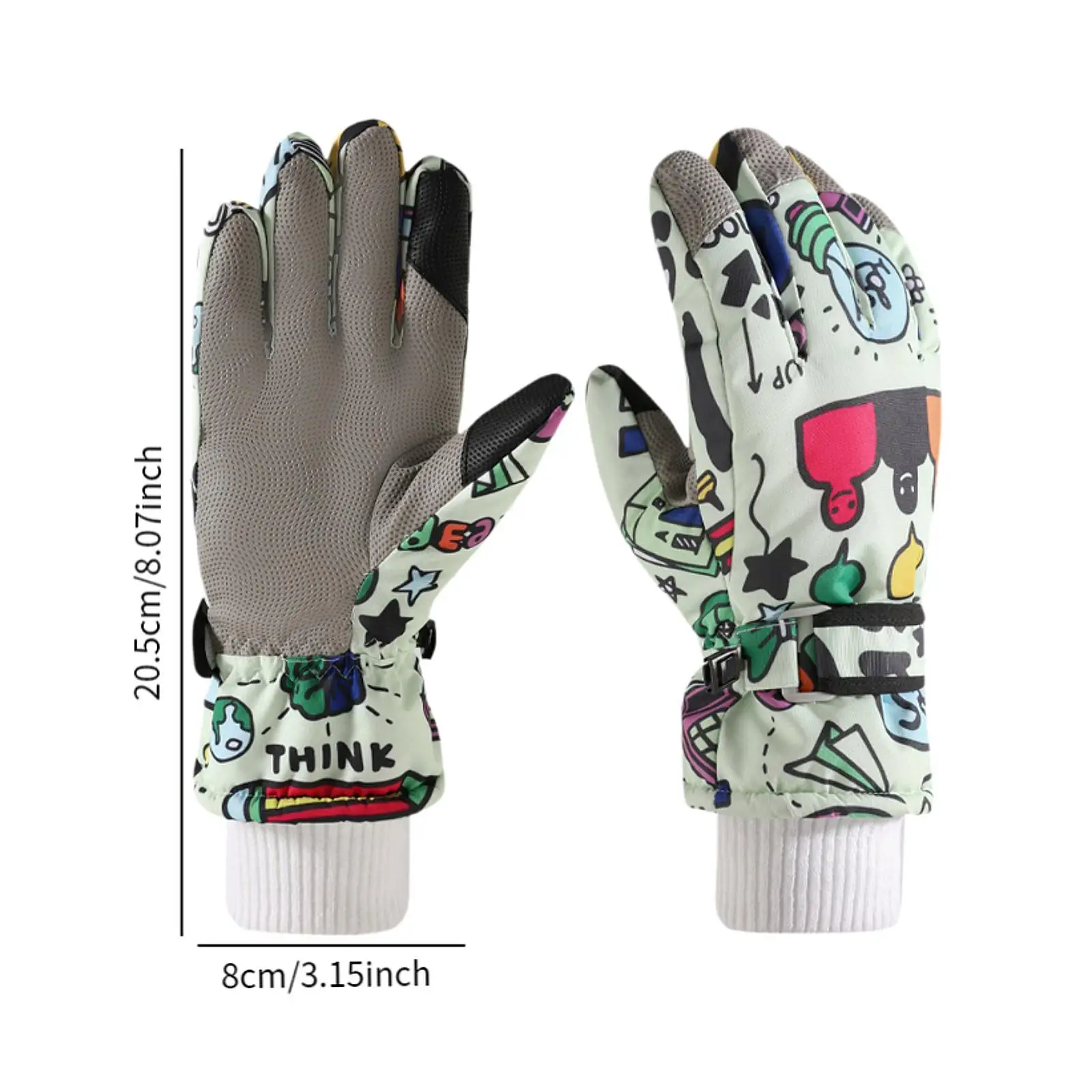 Motorcycle Gloves Men Outdoor Riding Gloves Anti Slip Palm Windproof Touch Screen Warm Mittens for Hiking Skiing Cycling Biking