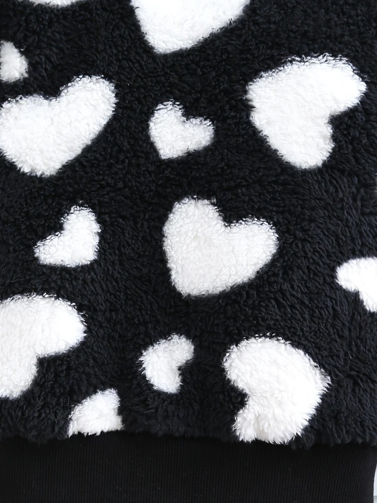 Chaqueta con capucha de lana gruesa para niña, suéter informal, suave y cómodo, accesorios para niños, Otoño e Invierno - imagen 5