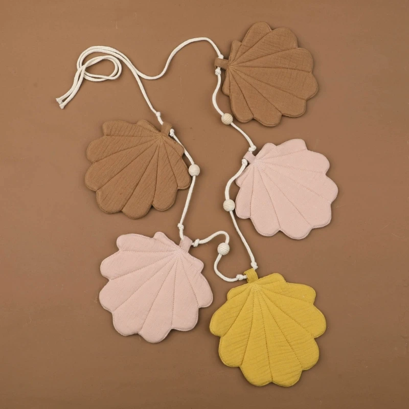 Banderines algodón, guirnaldas conchas marinas, accesorios fotografía para bebés, decoración guardería 1560 - imagen 3