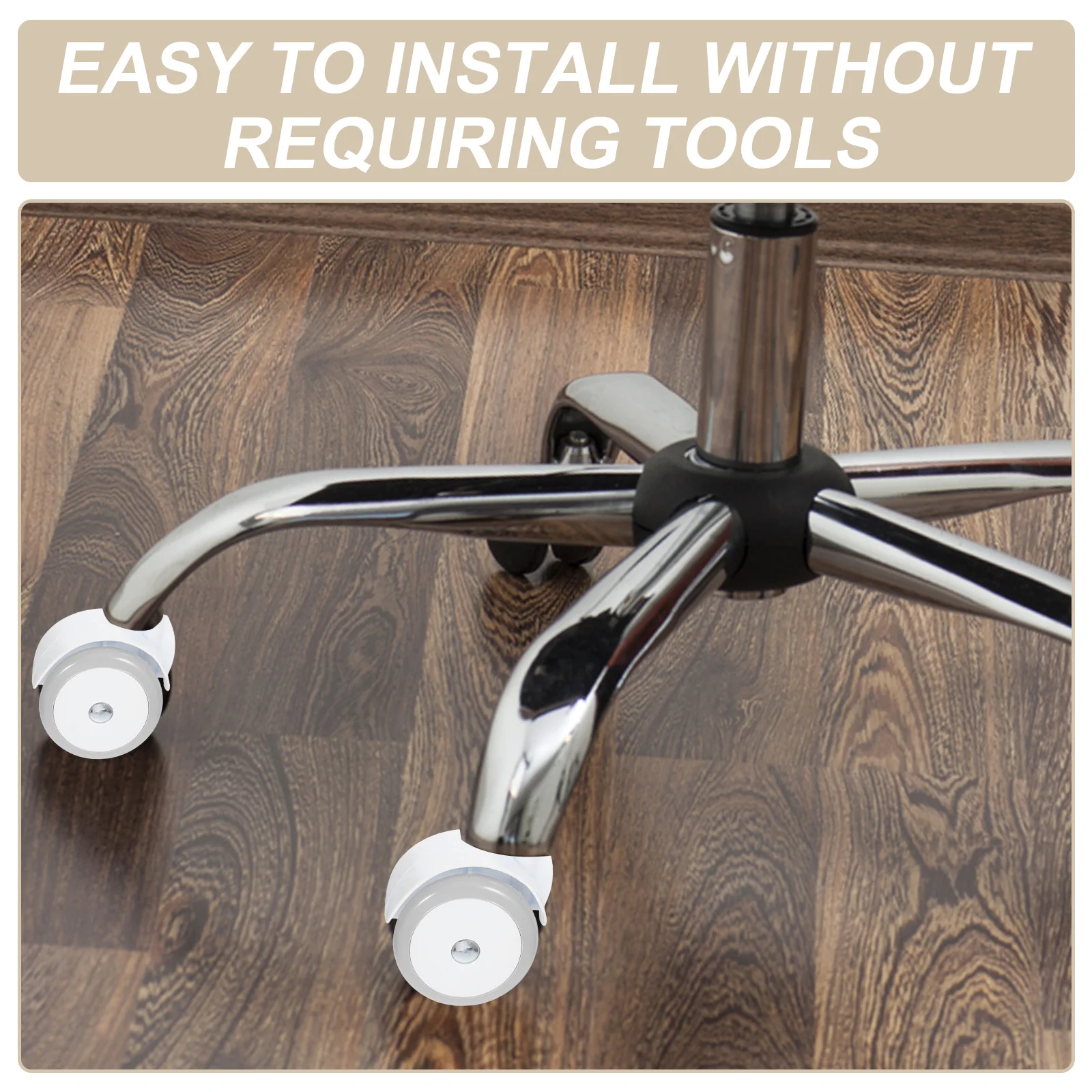 Accesorios para ruedas para andador de bebé, ruedas silenciosas no metálicas para un giro suave, piezas de repuesto duraderas, tornillo de 10Mm, 4 Uds. - imagen 2