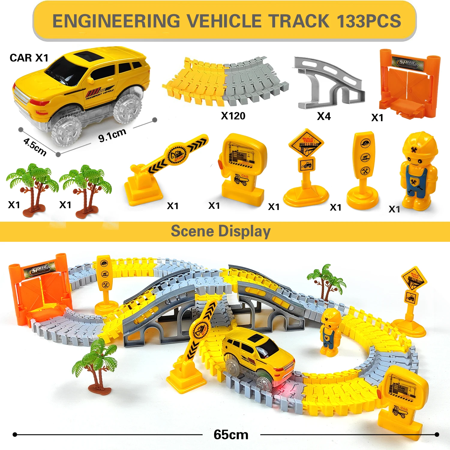 133 PCS Track Set