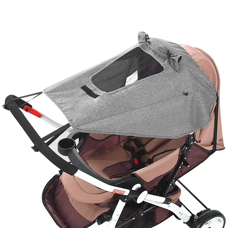 Accesorios universales para cochecito de bebé, cubierta parasol, protección UV, dosel para cochecito de bebé para recién nacidos, asiento de coche, visera solar - imagen 3