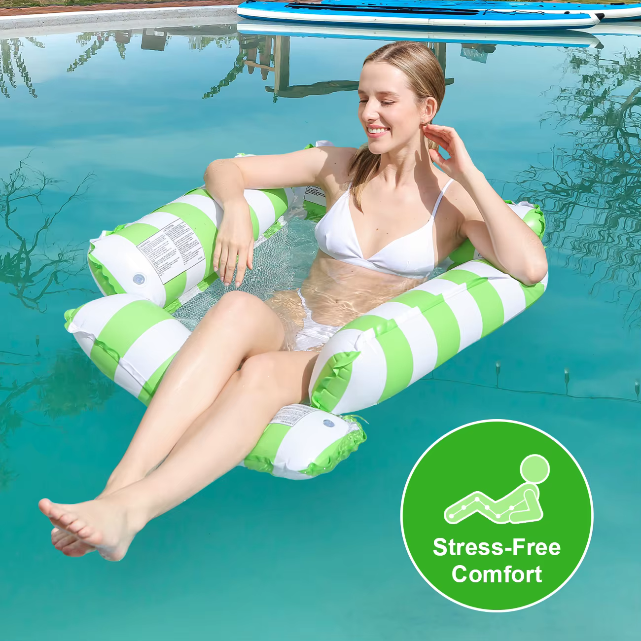 Hamaca hinchable de agua para piscina y playa