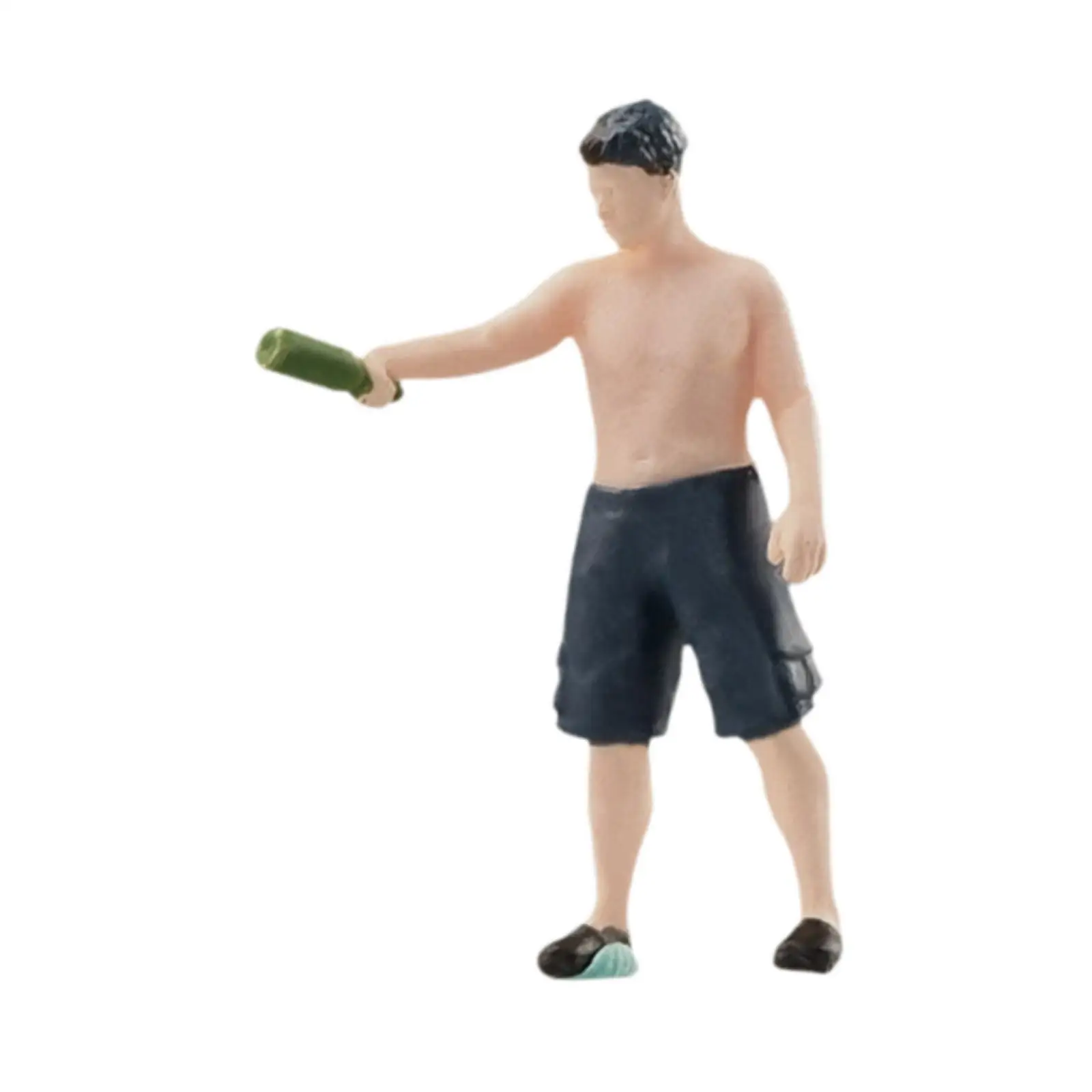 1/64 Miniature Figure Tiny People Figurine People Figure Holding A Bottle for Home