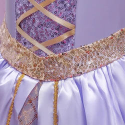 Vestido Rapunzel niña de encaje con lentejuelas – Disfraz princesa