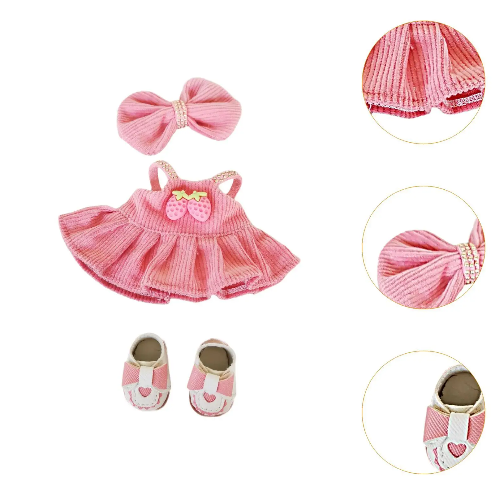 Doll Clothes Set Fashion Dolls Dress Suit Costume Accessory Shoes for 17cm Dolls Dress up Thanksgiving Gifts Birthday Gifts