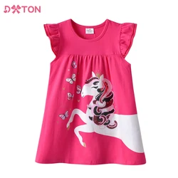 Vestido DXTON de algodón para niña – Manga acampanada verano