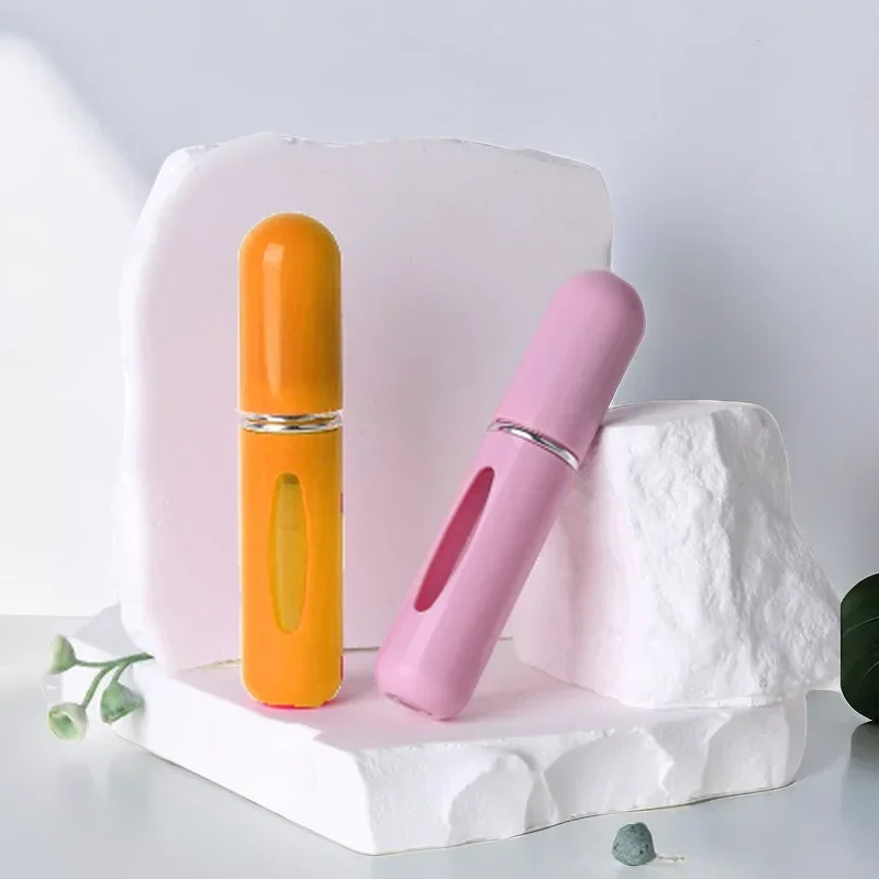Spray de fragancia 3/5/10 Uds 5ml para dispensador de cosméticos tipo prensa botella portátil llenado inferior Perfume contenedor de líquidos recargable - imagen 5