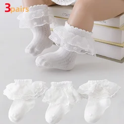 Calcetines de verano de algodón con encaje para niños y niñas