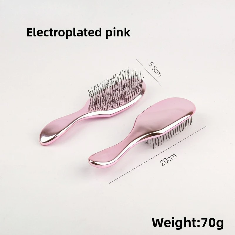 Cepillo de masaje galvanizado para mujeres, cuidado del cuero cabelludo meridiano para uso doméstico, adecuado para cabello húmedo y seco, peine portátil - imagen 2