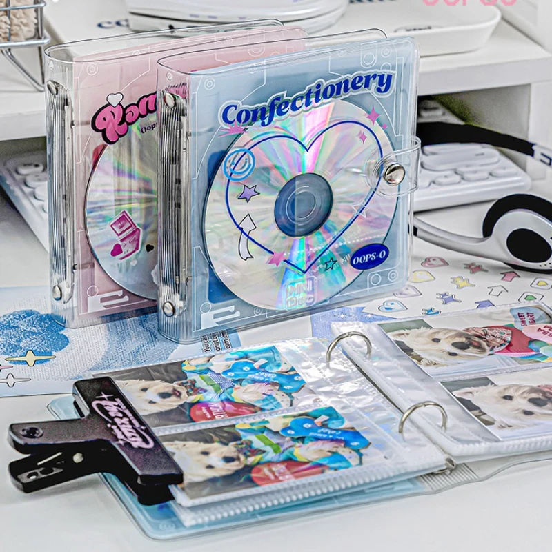 Tarjetas fotográficas Retro CD Kpop, carpeta de libros A7, cubierta de cuaderno, Agenda, planificador, papelería, conjunto de álbum de fotos
