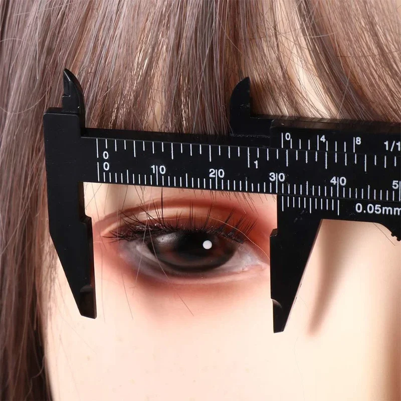 Calibrador de Microblading para tatuaje, calibrador Vernier portátil de plástico de 80mm para cejas, regla, herramientas de medición de maquillaje permanente - imagen 5