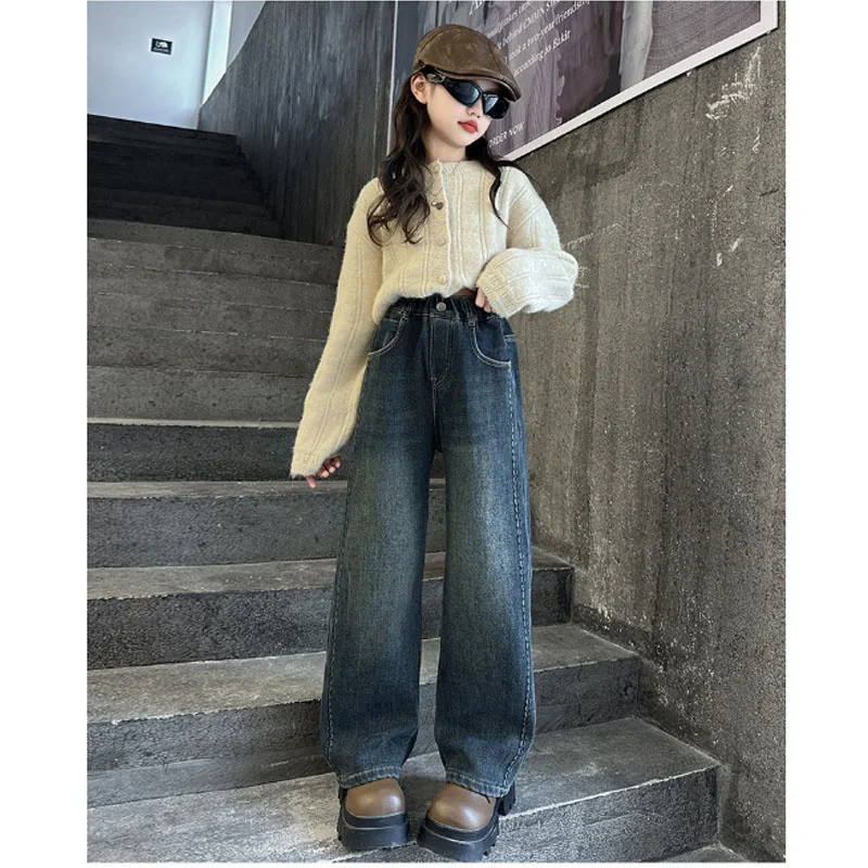 Pantalones vaqueros forrados polar para niños - imagen 5