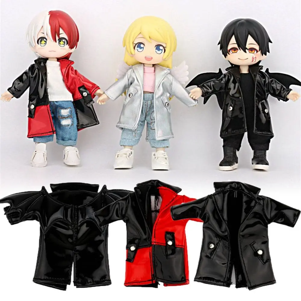 Chaqueta de cuero para muñecas OB11 – Manga larga articulada - imagen 5