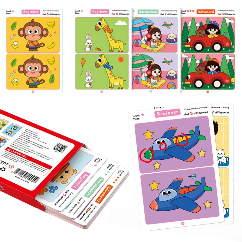 Juego encuentra las diferencias – 3 niveles para niños