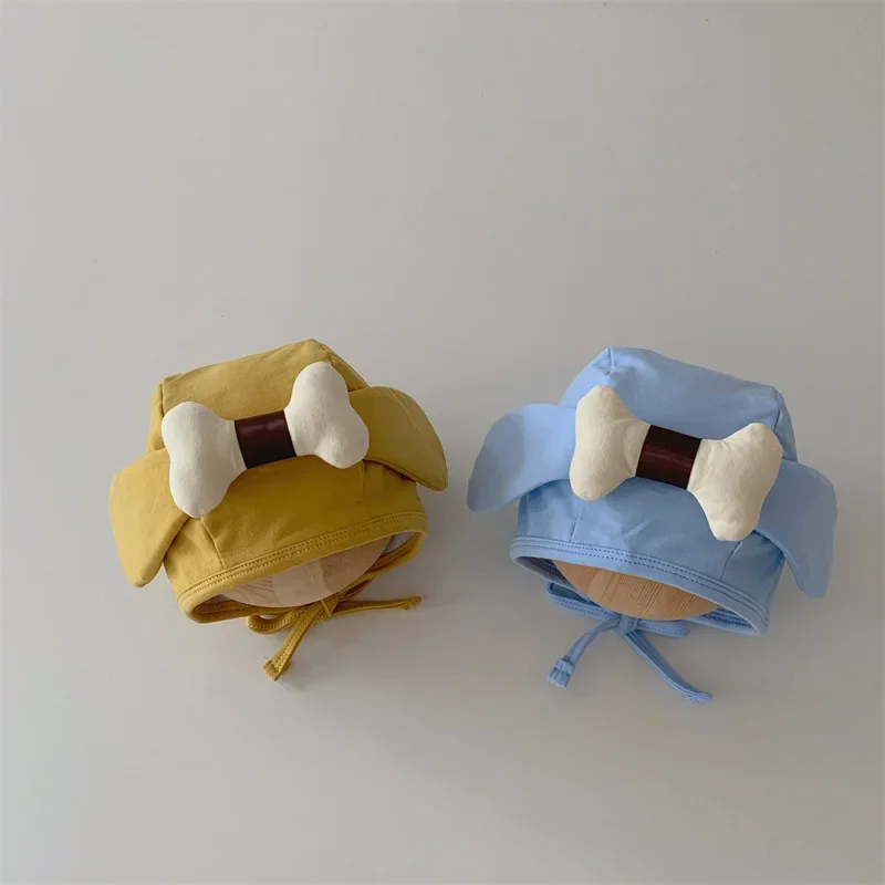 Gorro bonito para recién nacido, gorro de cachorro de dibujos animados de moda coreana para niño pequeño, niño y niña, gorro Kawaii cálido, accesorios de fotografía para bebé - imagen 4