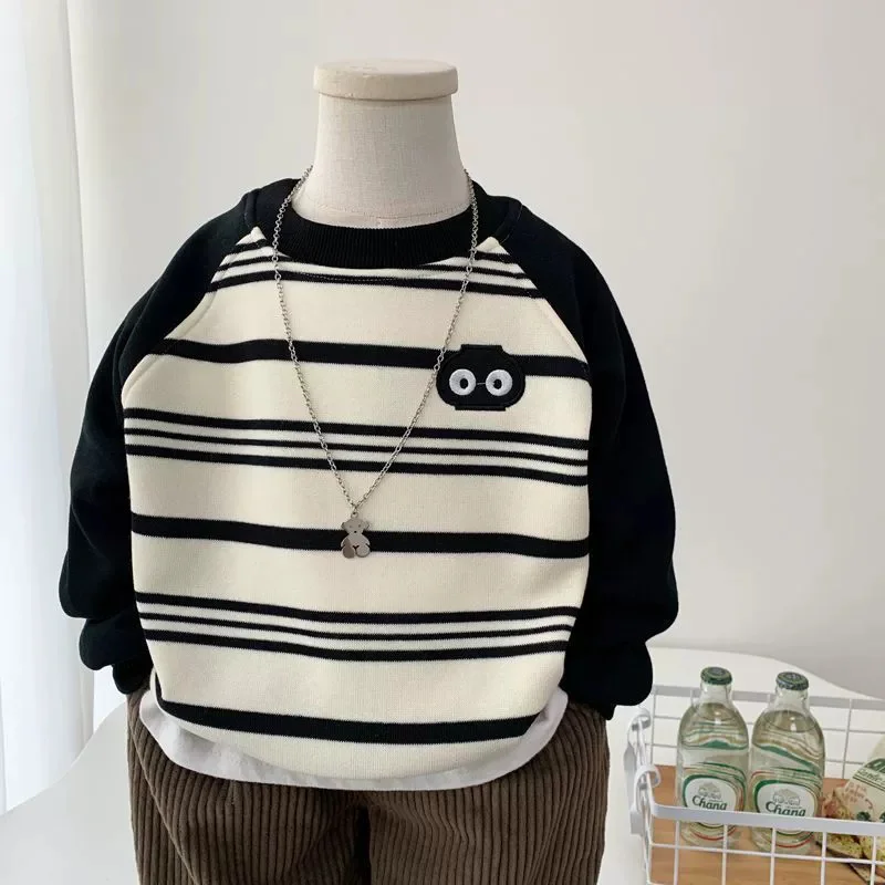 Sudadera de lana a rayas para niños y adolescentes - imagen 2