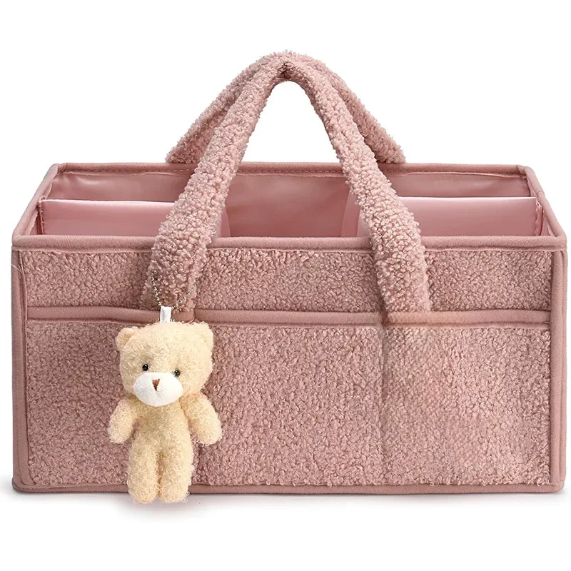 Bolsas de pañales para bebés, bolsa de pañales para cosas para recién nacidos, apiladores y caddies para pañales, organizador de pañales para bebés, bolsa contenedor para cochecito de coche para niños - imagen 3