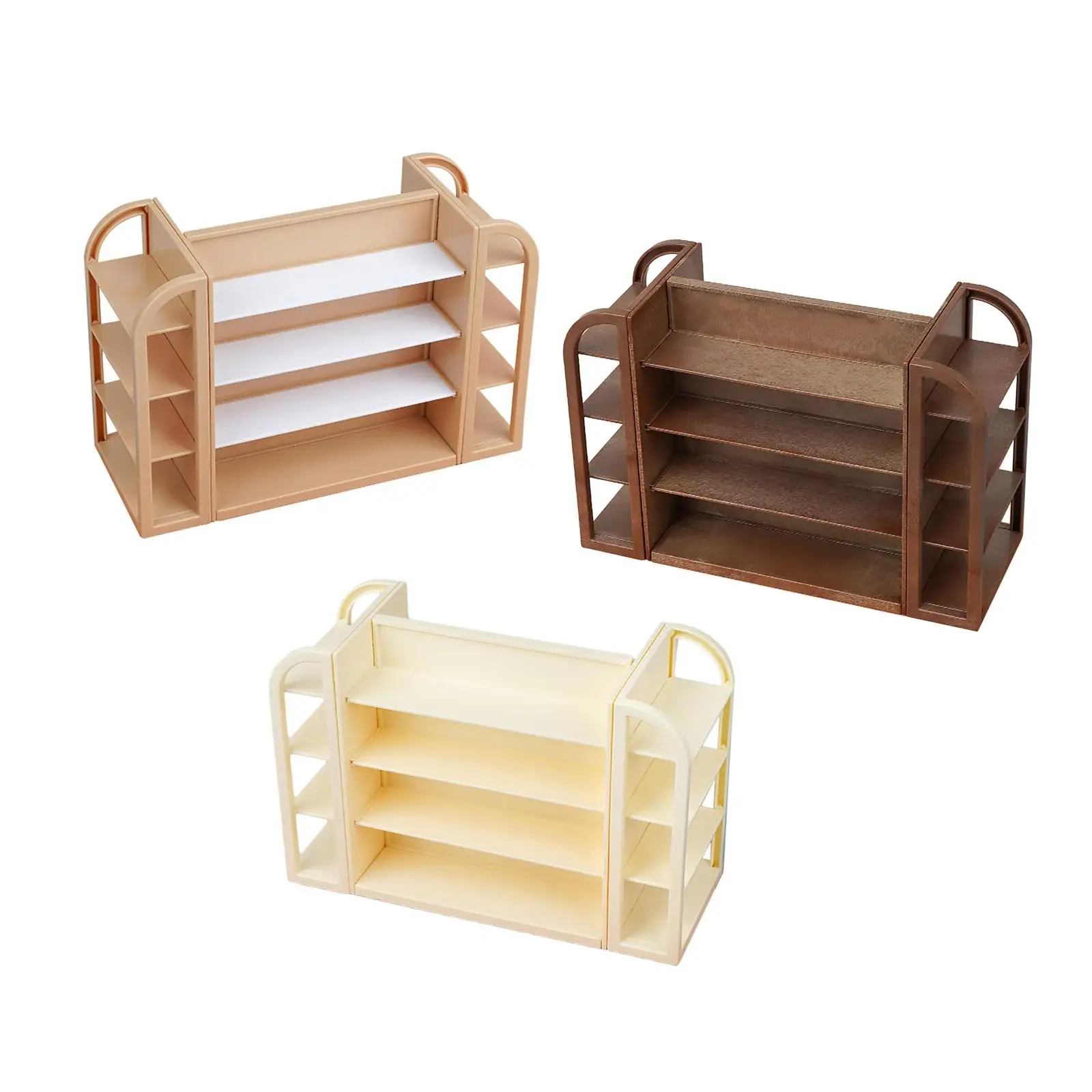 Estantes para casa de muñecas, estantes de supermercado en miniatura para casa de muñecas, muebles 1: 12, estantería de comida, tienda en miniatura, modelo de estante de almacenamiento