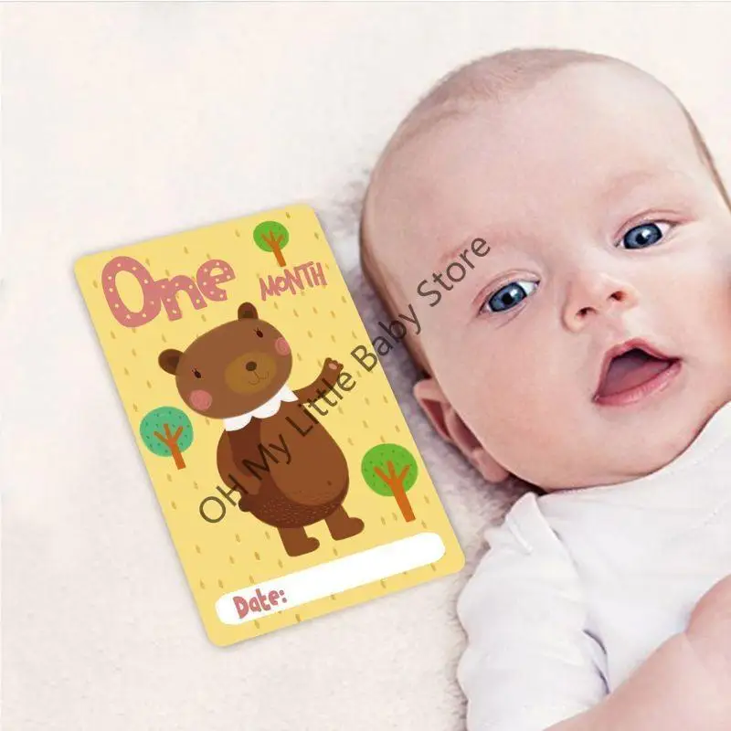 M76C Tarjetas mi primer año para edad del bebé, imágenes 0 a 12 meses, tarjetas fotográficas, recuerdos - imagen 5