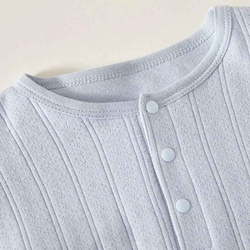 Pelele Unisex de algodón puro para bebé, mono infantil de manga larga de Color sólido para primavera y otoño, mono bonito para niños y niñas de 3 a 18M - imagen 4