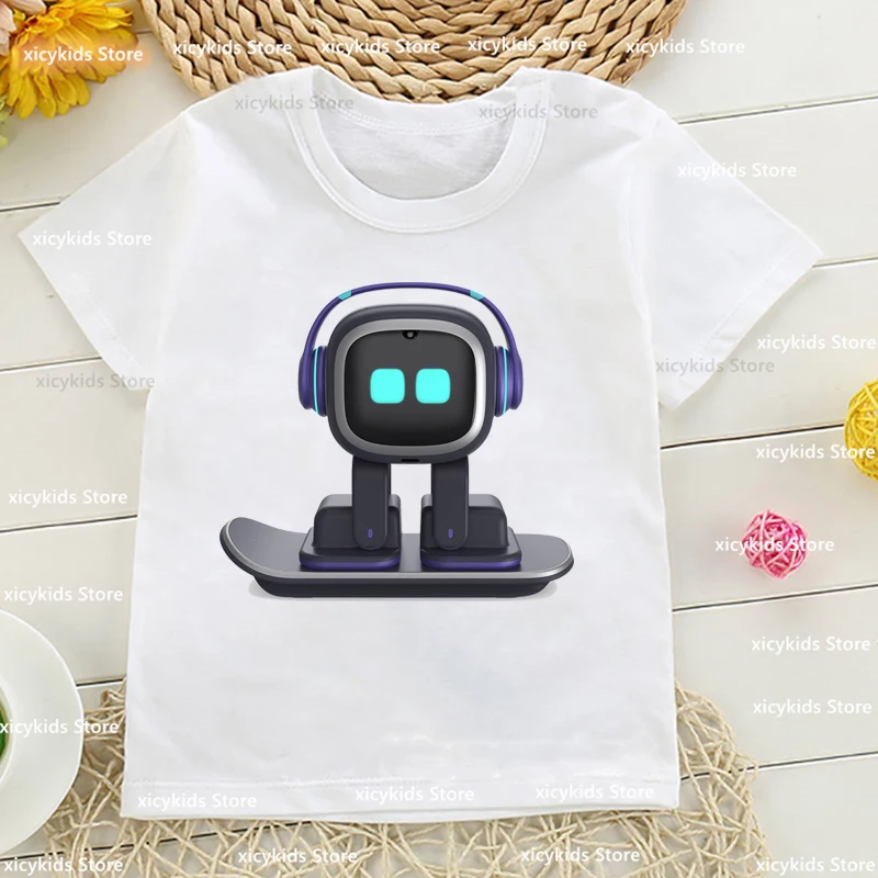 Camiseta Kawaii Emo Robot - Vista principal del diseño