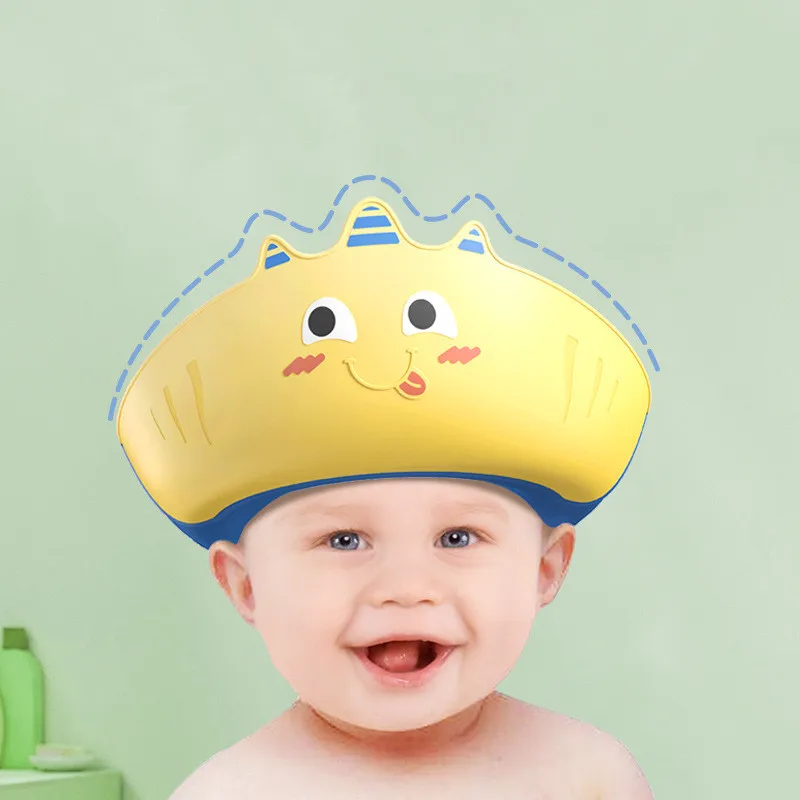 Gorro suave para Baby Shower, gorro ajustable para lavar el cabello para niños, protección para los oídos, champú seguro para niños, ducha de baño, protege la cubierta de la cabeza