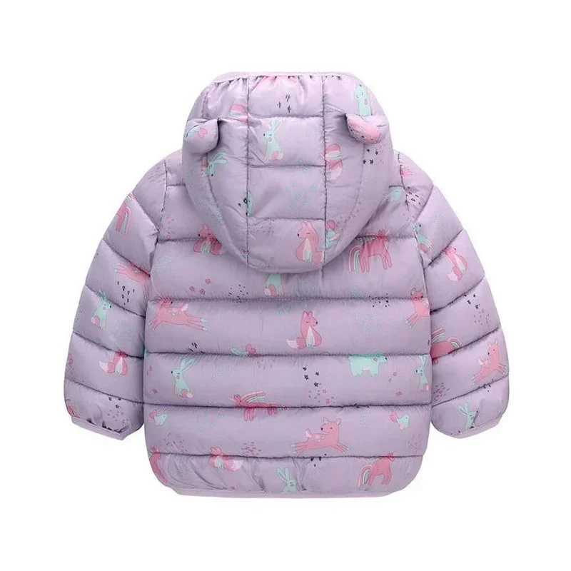 Chaqueta plumón niños con capucha – Estampado dinosaurio - imagen 3
