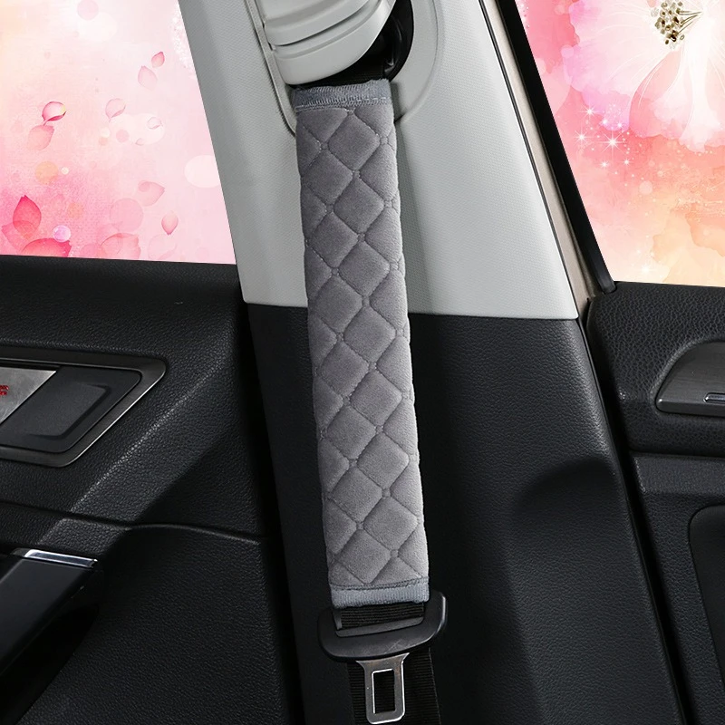 2 uds hombreras para cinturón de seguridad de coche forro polar de invierno fundas para cinturón de seguridad cálidas y acogedoras fundas protectoras para el cuello antirozaduras para coche