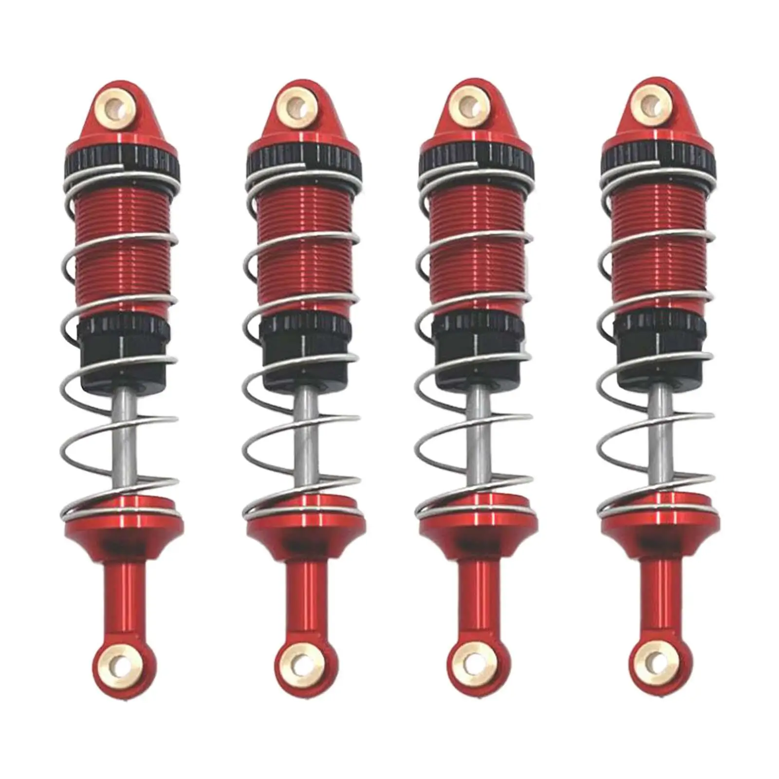 4 Pieces Metal RC Car Shock Absorber Accessory Adjustable Assembled Spare Parts for MN128 MN86S 1:12 Scale Crawler Replacement