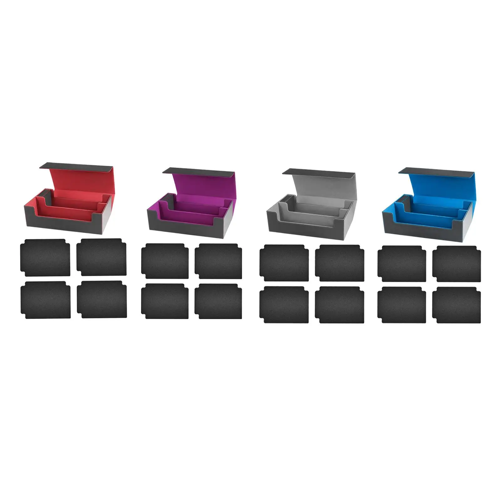 Trading Card Deck Box Lightweight Container PU Leather Playing Card Box