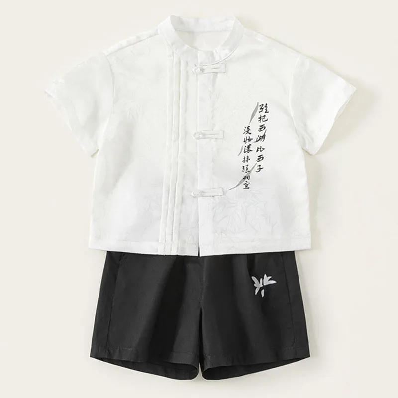 Conjunto verano niño camiseta manga corta y pantalón negro - imagen 3