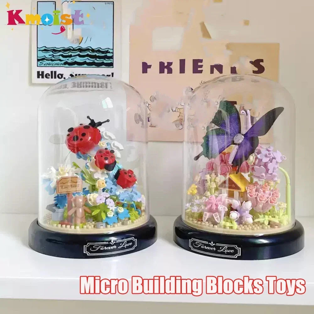 Bloques de construcción micro para niños girasol – Cubierta expositora