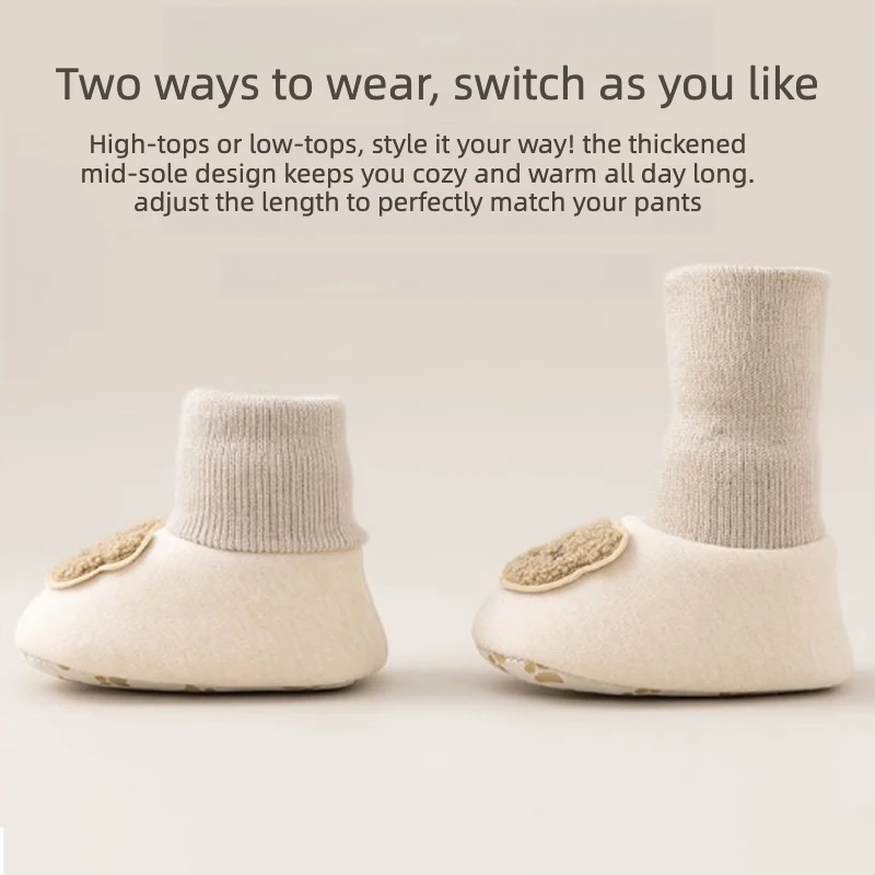 IMBABY Zapatillas de deporte con calcetines para bebés de 6 a 12 meses: primeros caminantes transpirables y antideslizantes con puño elástico y suela suave para bebés antes de caminar - imagen 4
