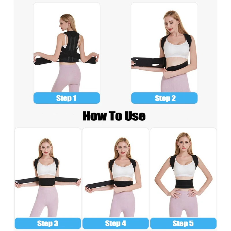 Corrector de postura para niños - Soporte ortopédico dorsal regulable - imagen 2