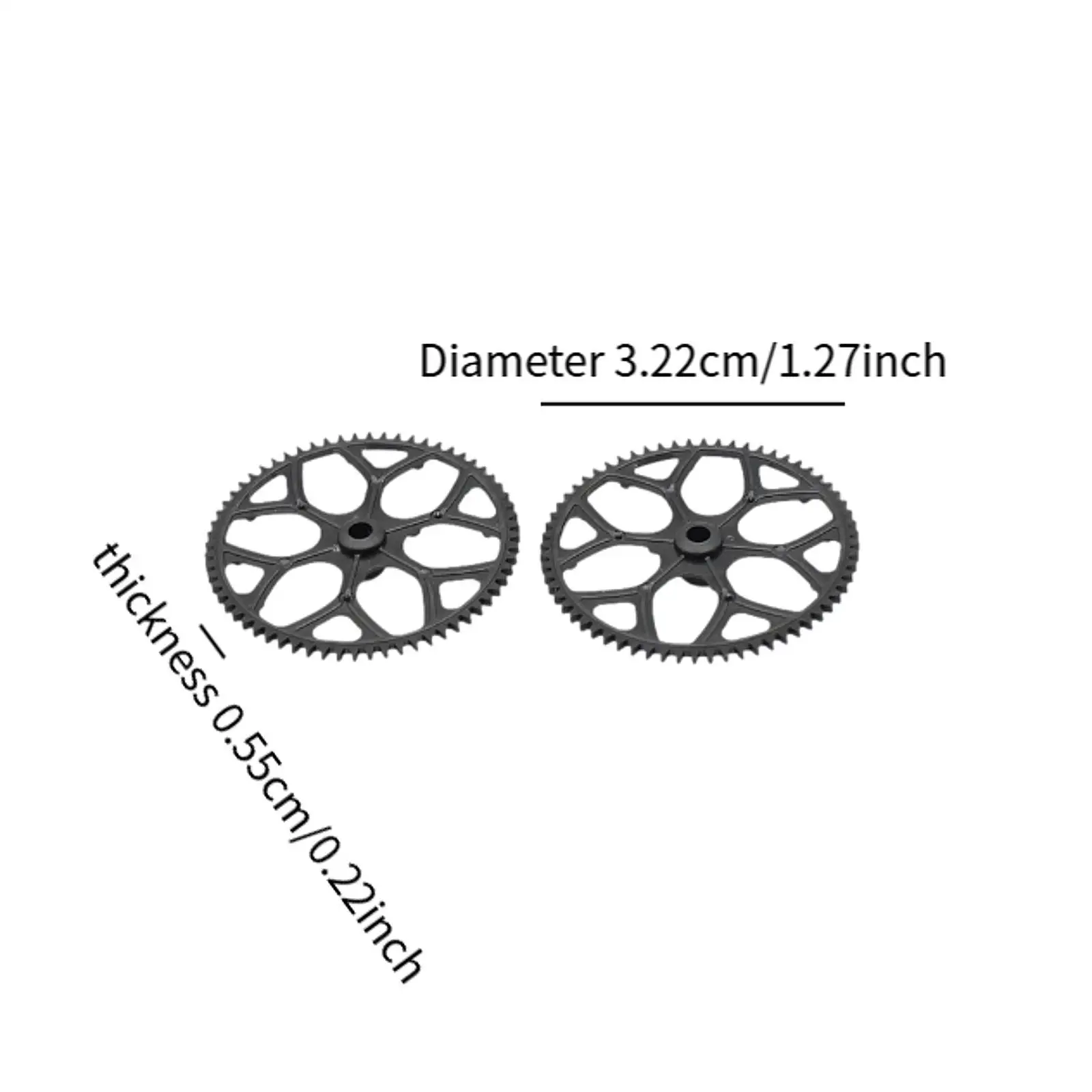 2 Pieces RC Helicopter Gears Set Upgrade Part Lightweight Sturdy DIY Parts RC Car Kits for Wltoys K170 XK Aircraft