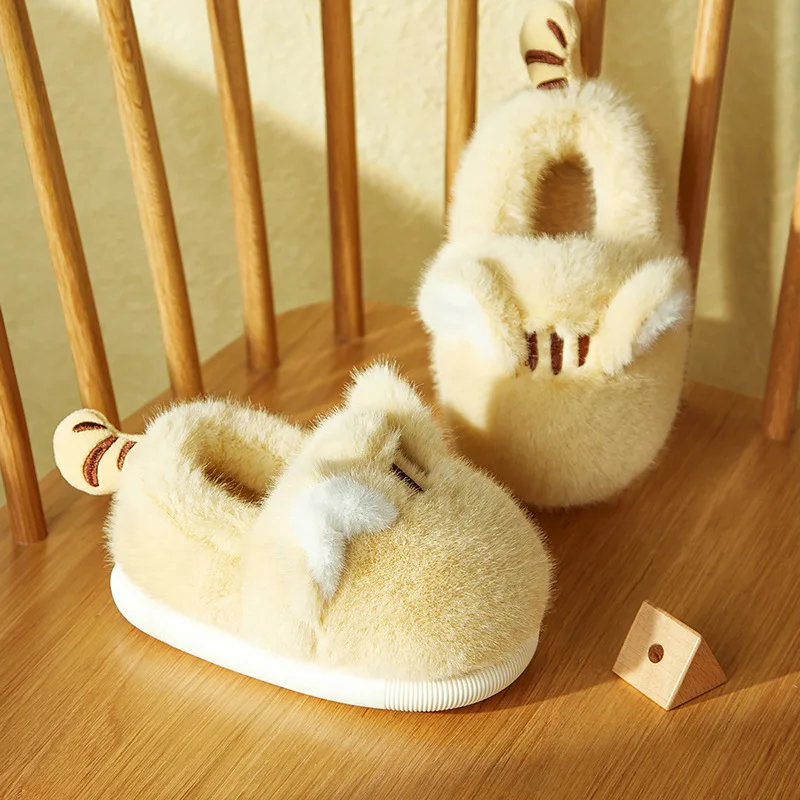 Zapatillas de casa algodón para niña – peludas y cálidas en invierno - imagen 5